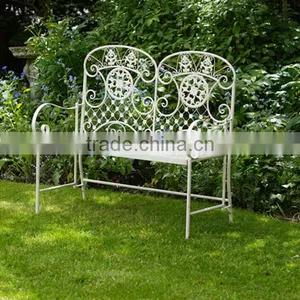 Decorative Folding Metal Outdoor Bench Seat thumbnail-1