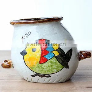 Creative Interior Decoration Hand-painted Ceramic Cartoon Flower Pot for Succulents thumbnail-2