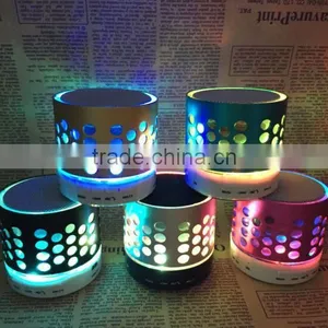 Round Hole Wireless Small Mobile Phone Bluetooth Speakers Subwoofer TF Card Speaker Hands-free Speaker With LED FM thumbnail-5