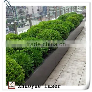 Steel Cube Planter /Brushed Stainless Steel Flower Pots Fabrication/ Metal Flower Pots thumbnail-2