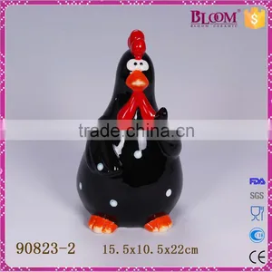 Black Rooster Ceramic Toilet Brush Holder thumbnail-4
