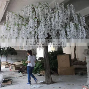 SJ201710044 China Manufacturer Fake Large White Pudding Flower Blossom Tree thumbnail-2