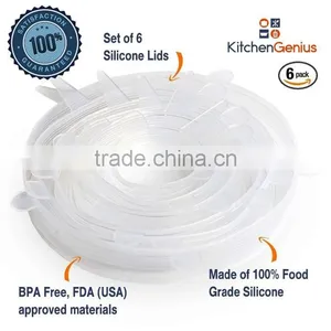 High Quality Food Grade Flexible Silicone Can Pot Cover Silicone Suction Lids thumbnail-4