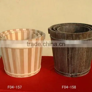 Handmade Antique Wooden Bucket,wooden Water Bucket for Sale thumbnail-1