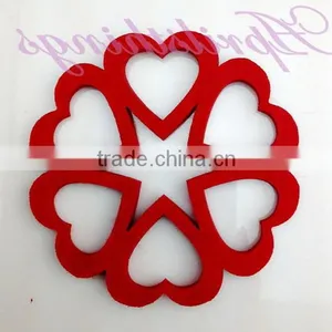 Hot Selling High Quality Eco Friendly New Products Promotional Gift Cute Scrapbooking Heart Flower Fabric on Express thumbnail-1