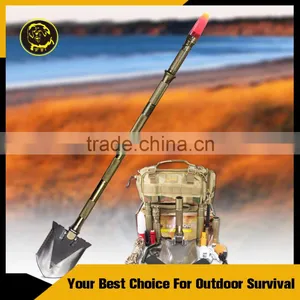 Hi-carbon Steel Stainless Outdoor Camping&Hiking Folding Survival Shovel With Firestarter&Bottleopener&Whistle thumbnail-6