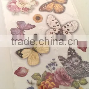 Multi Color Butterfly & Rose Design Sticker, Decorative Shinny Glitter Sticker thumbnail-5