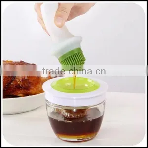 Candy Color Disassembled Silicone Squeeze Oil Brush,OEM Bottle Silicone Brush Wholesale,oil Storage Silicone Pastry Brush thumbnail-1