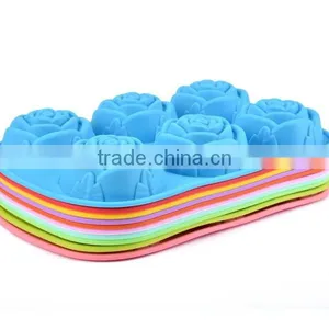 10110 6pcs Roses Shaped Silicone Chocolate Mould and Mold thumbnail-4