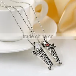Cheap 2016 New The Nightmare Before Christmas Jack Lisa Couple Pendant Necklace Jewelry Gift thumbnail-4