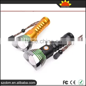 2016 Latest OEM XML-T6 3 Mode 1000 Lumens Focus Adjustable LED Flashlight thumbnail-2