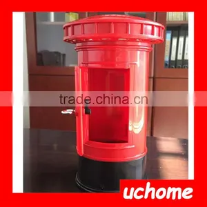 UCHOME Creative Souvenir British Red Mailbox Shape Money Saving Piggy Bank Pot thumbnail-6
