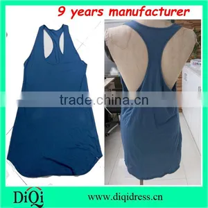 90gram Pure Cotton Women Tank Tops in Navy thumbnail-1