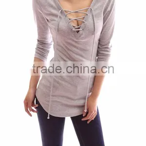 2016 Colorful v Neck Sex Women Clothing With Long Sleeve thumbnail-1