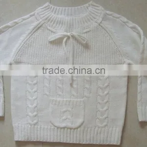 High Quality Kangaroo Packet Twist Pullover Sweater Designs for Girls (BKNB5345) thumbnail-1