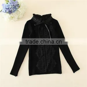 Wholesale Black Girls Knitted Boutique Clothing Children / Kids Sweater From China Factory With Best Price thumbnail-1