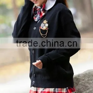 Autumn Fashion Style Cardigan Woolen School Uniform British School Uniform Sweater thumbnail-6