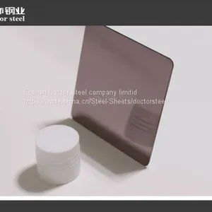 1mm Thickness Super Bronze Color Mirror Stainless Steel Plate thumbnail-3
