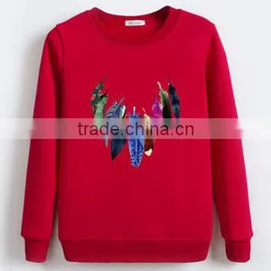 China Oem Cheaper Customized TC65/35fleece 300grm Printed Crewneck Sweatshirt With Good Quality thumbnail-2