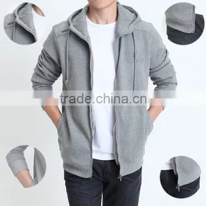 New China Professional Wholesale Cheap Plain Zipper Pocket Hoody thumbnail-1