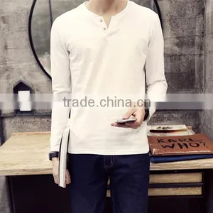 2016 Wholesale High Quality Short Sleeve V-neck T-shirt for Men thumbnail-5