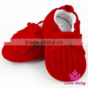 Solid Pink Color Newborn Baby Shoes Girl Fancy Baby Girls Prewalker Shoes Wholesale Kids Shoes Baby Moccasins thumbnail-4