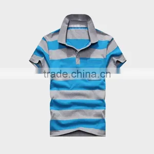 2015 Men's Bulk Polo Shirt With Block Stripe thumbnail-5