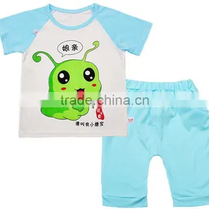 Oem Factory Nice Baby Boys Girls 2 Piece Knit Summer Printing Clothes Set thumbnail-3