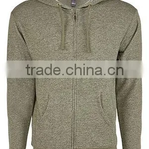 Next Level Apparel Unisex Denim Fleece Full-Zip Hoody - Made From 52% Cotton and 48% Polyester Heathered Fleece thumbnail-5