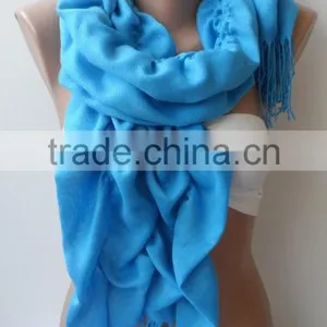 Turquoise Pashmina Scarfs Ruffle Pashmina Scarves Ruffled Soft Scarf Frilly Women Scarf Wedding Scarf PASHMINA Blue Scarfs Turqu thumbnail-1