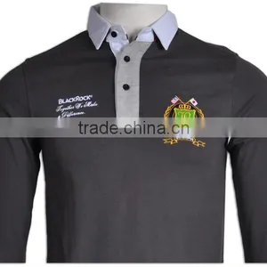 OEM Student School Uniform Manufactuers Long Sleeve Polo Shirt For Autumn Wearing thumbnail-4