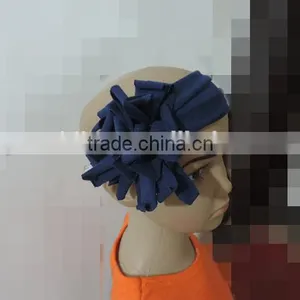 Cotton 2016 Latest Soft Baby Headband Flower Hair Band for Girls Cheap Blue Girls Boutique Hairwear thumbnail-1
