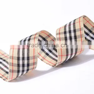 Polyester Tartan Plaid Woven Ribbon thumbnail-2