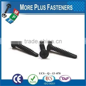 Made in Taiwan Stainless Steel Black Phosphate Yellow Zinc Plated Countersunk Phillips Bulge Head Self Drilling Screw thumbnail-4