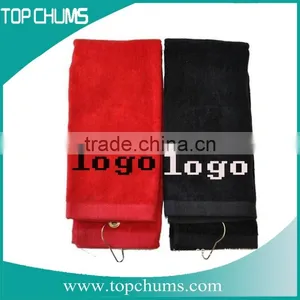 Mini Hook Terry Velour Logo Embroidered Custom Golf Towels thumbnail-1