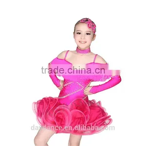 Children Ballroom Dance Wear Fringed Girls Competition Dance Dress thumbnail-3