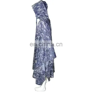 Heavy Duty Long Square Military Hunting Navy Camouflage Rain Poncho Cheap thumbnail-3