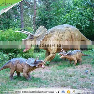 Amusement Park Life Size Statues Triceratops and T-rex Dinosaur thumbnail-1