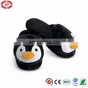 Black Penguin Plush Soft Warm EN71 Fashion Slipper Shoe thumbnail-1