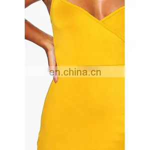 Sexy European Style Dresses Fashion Ladies Basic Wrap Bodycon Dress thumbnail-5