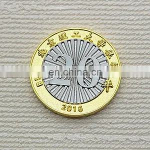 Elegant Double Metal Colors Plating Chinese Coins for Sale thumbnail-2