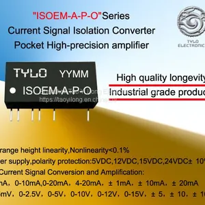 ISOEM-A1-P1-O4 Pocket Current Signal Electromagnetic Isolator Converter High-precision Amplifier 0-1mA Covert 0-5V thumbnail-1