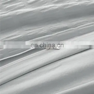 California Bedding Set Full Single King Size Grey 4 Pcs Duvet Cover Set With Zipper thumbnail-6