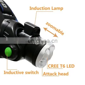 10W High Power Led 6000lm USB Rechargeable Sensor Headlamp For Camping thumbnail-3