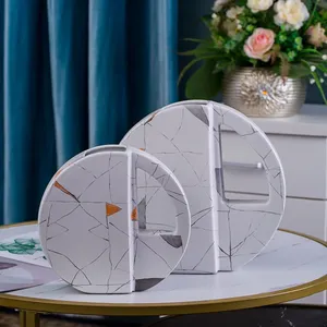 Geometric Pattern Modern Simple Hollow Ceramic Flower Vase For Living Room Stydy Bedroom thumbnail-1