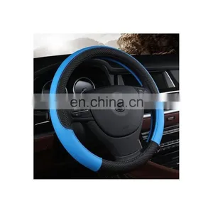 6 Color Non-Slip Sweat Good Breathable Pu Leatherette 15 Inch Car Steering Wheel Cover Mini Cooper Silicone Fashionable Steering thumbnail-1