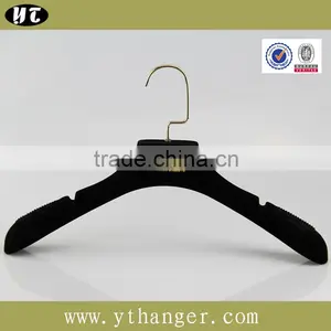 HA7064 Black Flocking Fashionable Coat Hanger Gold Velvet Hanger thumbnail-2