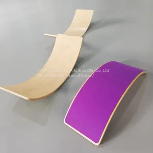 Yoga Kids Wobble Balance Board Toys Wooden Seesaw Board Balance Board thumbnail-1