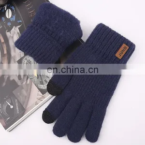 Cheap Winter Unisex Anti Slip Touchscreen Magic Knit Smartphone Acrylic Tactile Touch Screen Winter Knitted Gloves thumbnail-5