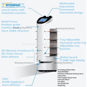 Food Delivery Robot Service Robot In Restaurant Waiter Robot Waiter For Restaurant Intelligent Robot thumbnail-3